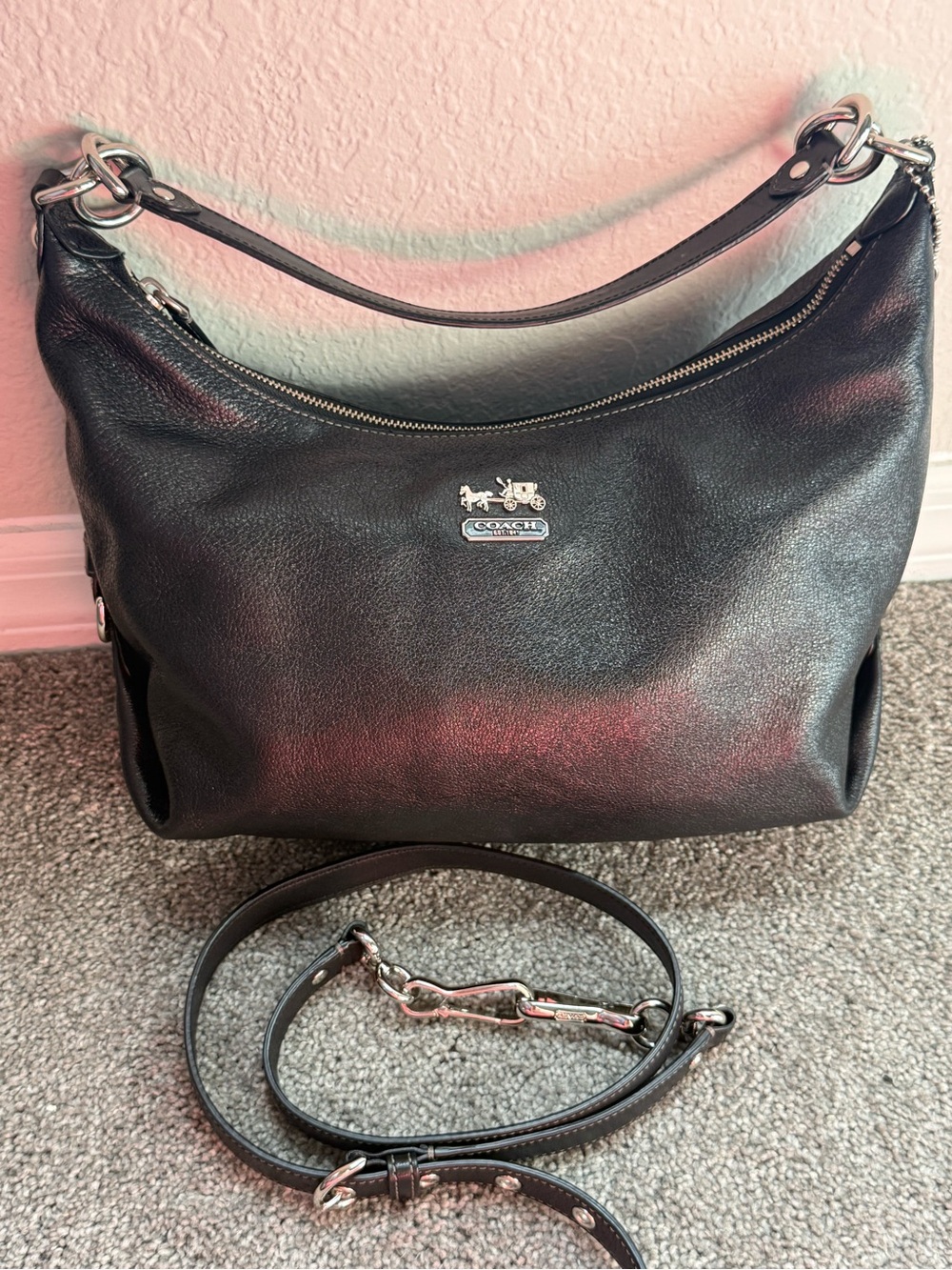 Coach Madison Black Leather Bag